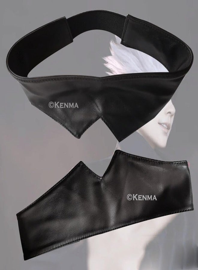 KENMA Jujutsu Kaisen Sorcery Fight Satoru Gojo Cosplay Eye Patch Eye Band Leather Black Props Accessory Halloween for all - Image 3